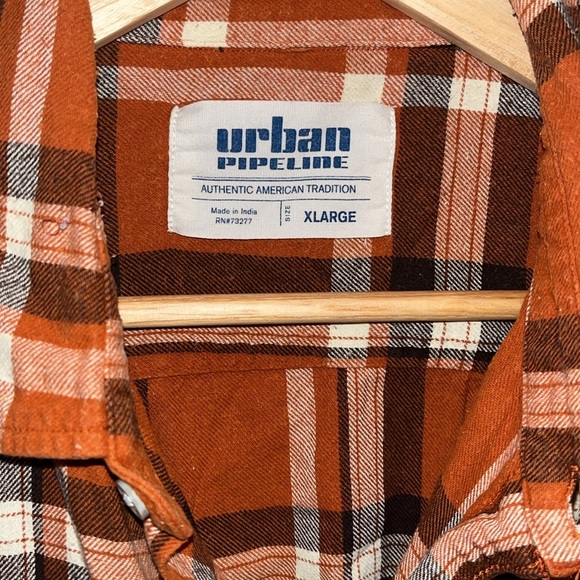 Urban Pipeline XL flannel plaid button down - Picture 3 of 6